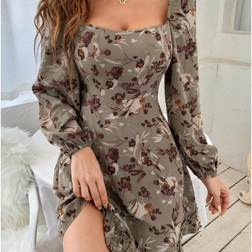 Floral long sleeve dresses